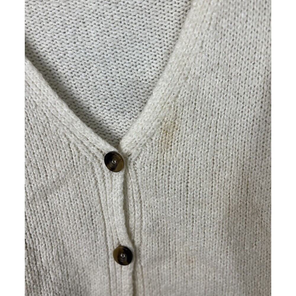 Urban Outfitters Kai Cropped Chunky Cardigan Size Medium Cream Knit Women’s - Picture 3 of 7